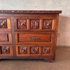 1960's Hand Carved Mexican Stone/ Agate Nine Drawer Credenza