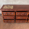 1960's Hand Carved Mexican Stone/ Agate Nine Drawer Credenza