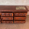 1960's Hand Carved Mexican Stone/ Agate Nine Drawer Credenza