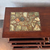 1960's Hand Carved Mexican Stone/ Agate Nine Drawer Credenza