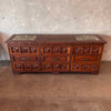 1960's Hand Carved Mexican Stone/ Agate Nine Drawer Credenza