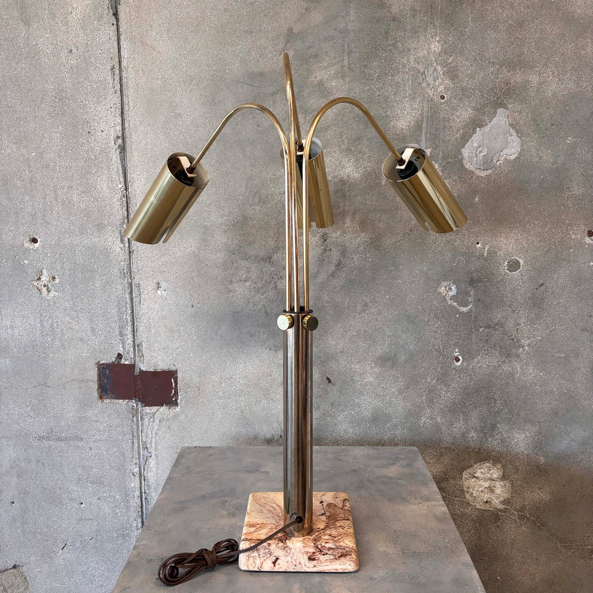 Mid Century Modern Three Arm Table Lamp