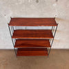 Vintage Mid Century Modern Iron & Wood Shelf