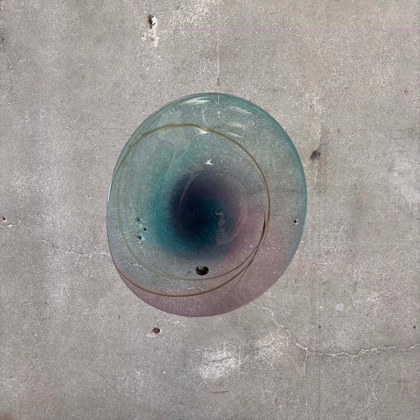 Hanging Art Glass Signed Salamanda Glass 1989