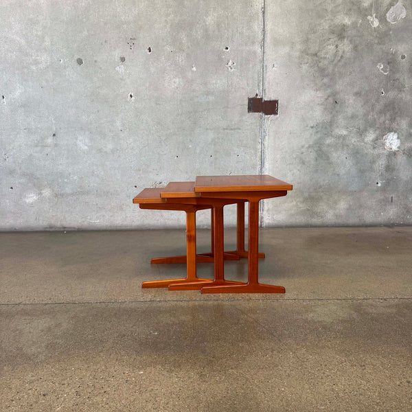 Mid Century Danish Modern Teak Nesting Tables Circa 1960