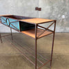 Iron And Copper Planter Console