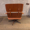 Vintage Mid Century Modern Plycraft Chair & Ottoman In Leather