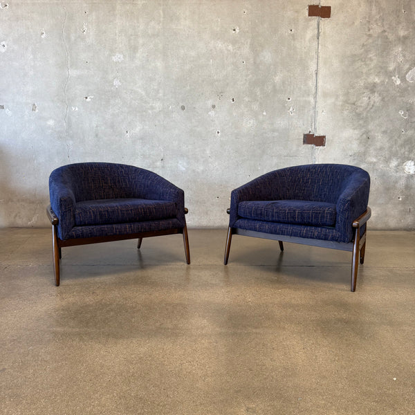 Vintage Barrel Chair Pair