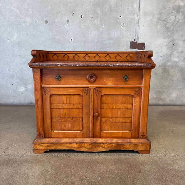 Antique Cabinet With Marble Top