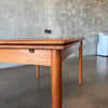 Danish Modern Teak "Hidden Leaf" Dining Table