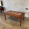 Mid Century Danish Modern Tile Top Dining Table by Gangso