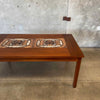 Mid Century Danish Modern Tile Top Dining Table by Gangso
