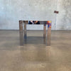 Mid Century Chrome & Marble Side Table