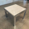 Mid Century Chrome & Marble Side Table