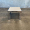Mid Century Chrome & Marble Side Table