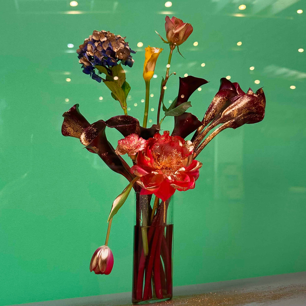 Joaquin Trujillo Las Preferidas print, "Seven Flowers and an Arrangement"