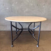 Mykonos Outdoor/ Indoor Travertine Round Dining Table