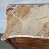 19th Century French Antique Louis XV Bombay Chest of Drawers w/ Marble Top