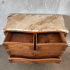 19th Century French Antique Louis XV Bombay Chest of Drawers w/ Marble Top