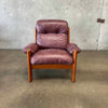 Ekornes "Montana" Lounge Chair in Teak w/ New Leather