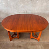 Vintage MCM Broyhill Brasilia Dining Table w/ Four Chairs and One Leaf