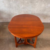 Vintage MCM Broyhill Brasilia Dining Table w/ Four Chairs and One Leaf
