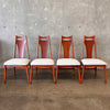 Vintage MCM Broyhill Brasilia Dining Table w/ Four Chairs and One Leaf