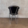 1980s Calligaris Style Leather & Chrome Chair