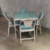 Vintage Durham Folding Card Table w/ Four Durham Folding Chairs