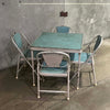 Vintage Durham Folding Card Table w/ Four Durham Folding Chairs