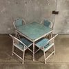 Vintage Durham Folding Card Table w/ Four Durham Folding Chairs
