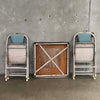 Vintage Durham Folding Card Table w/ Four Durham Folding Chairs