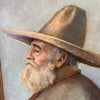 1950's Dilon Canvas Mexican Man With Hat Painting