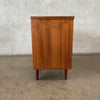Mid Century Modern Three Drawer Walnut Side Table