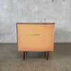 Mid Century Modern Three Drawer Walnut Side Table