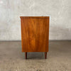 Mid Century Modern Three Drawer Walnut Side Table