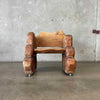 Vintage Solid Wood Sculptural Chair