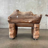 Vintage Solid Wood Sculptural Chair