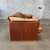 Danish Teak And Leather Settee