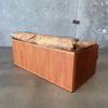 Danish Teak And Leather Settee