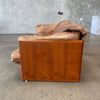 Danish Teak And Leather Settee