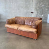 Danish Teak And Leather Settee