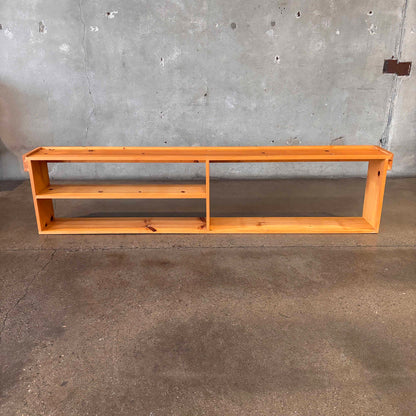 Vintage Homemade Low Pine Shelf
