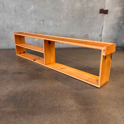 Vintage Homemade Low Pine Shelf