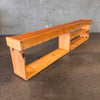 Vintage Homemade Low Pine Shelf