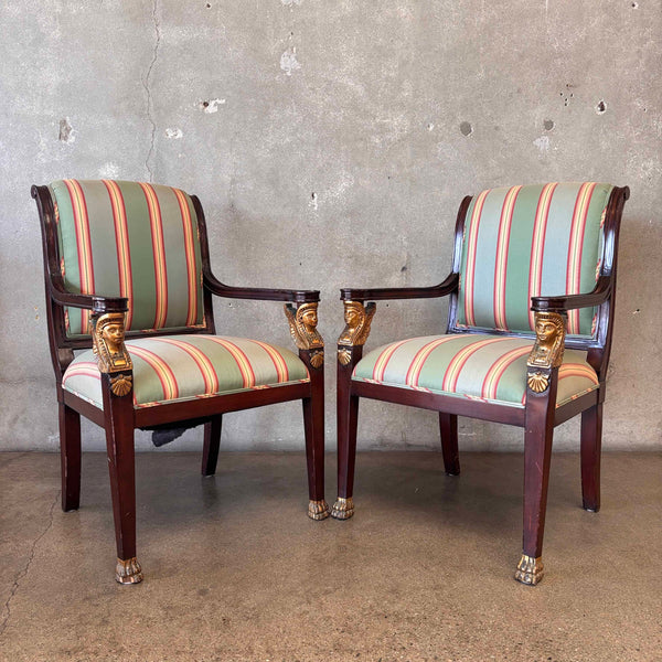 Pair of Egyptian Revival Armchairs
