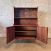 1960s Mid Century Modern Small Walnut Hutch