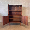 1960s Mid Century Modern Small Walnut Hutch