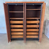 Mid Century Four Door Chest of Drawers Walnut Gentleman's Dresser