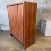 Mid Century Four Door Chest of Drawers Walnut Gentleman's Dresser